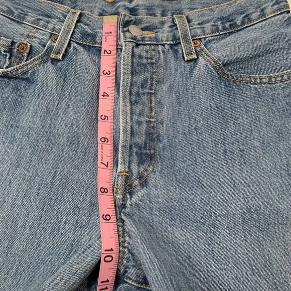 LEVIS 501 Hand Embroidered Shorts Daisy Unisex 30 Size 8 Y2K 100% Cotton - Picture 6 of 10